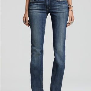 7 For all Mankind Straight Leg Distressed Jeans