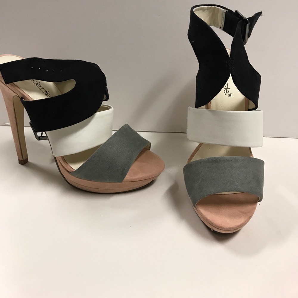 ShoeDazzle suede strap oh heels