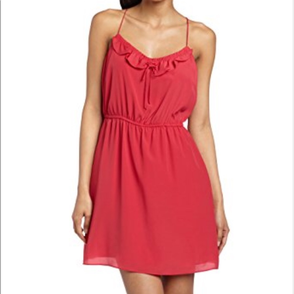 BCBGENERATION orange chiffon dress *size L*