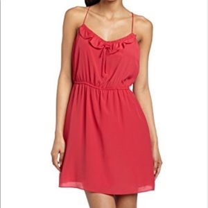 BCBGENERATION orange chiffon dress *size L*