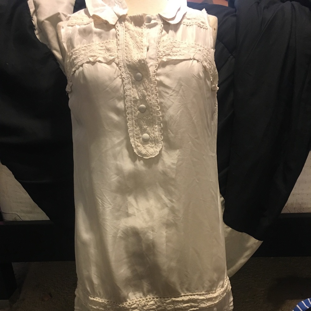 Bb Dakota  off white silk dress