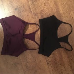 Two Reebok Sports bras with pads