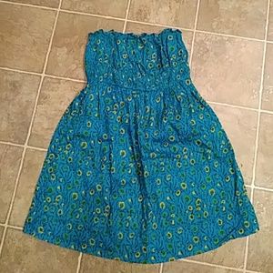 FREE PEOPLE turquoise HALTER DRESS size 6