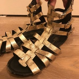 Gold Gladiator Sandals