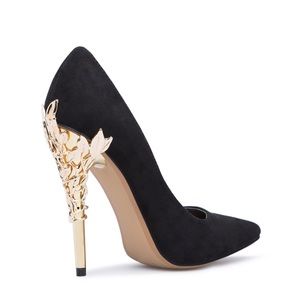 Shoedazzle Esperanza Pump 6.5 Black/Gold