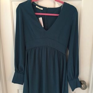 Teal Long Sleeve Dress