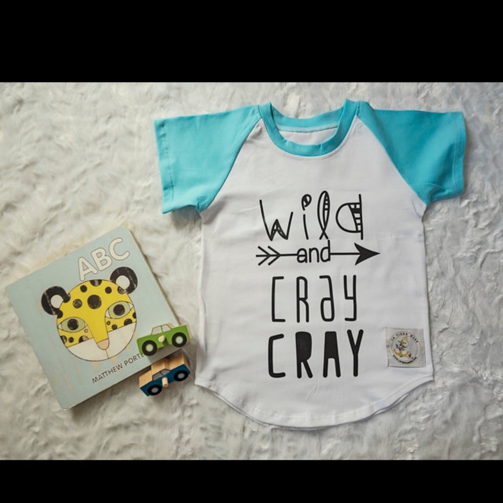 New wild and cray cray raglan boy tshirt