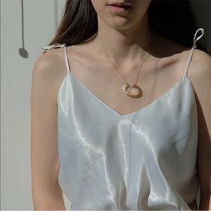 Silk white cami top