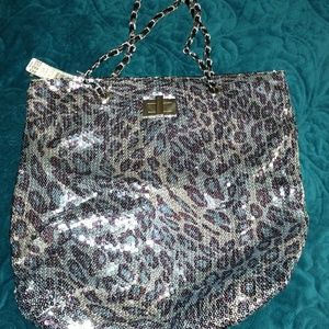 Sequined hobo bag