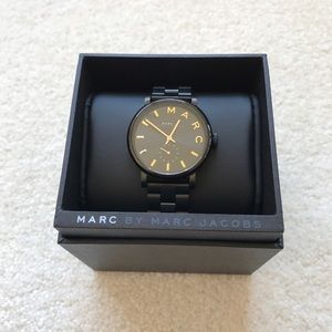 Marc Jacobs black baker watch