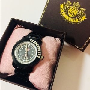Juicy Couture Black/Swarovski Crystals Watch
