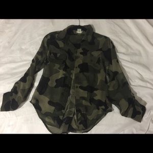 Camouflage button down