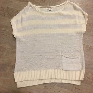 Gap gray and white striped sweater top sz. XS