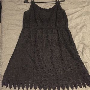 Black Dress with knit details