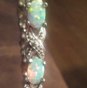 Opal silver bracelet