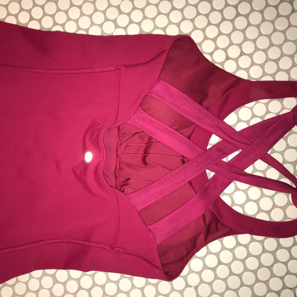 lululemon strappy back tank top