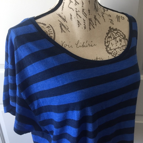 PINK Victoria's Secret Crop Top Small Blue Black - Picture 3 of 8