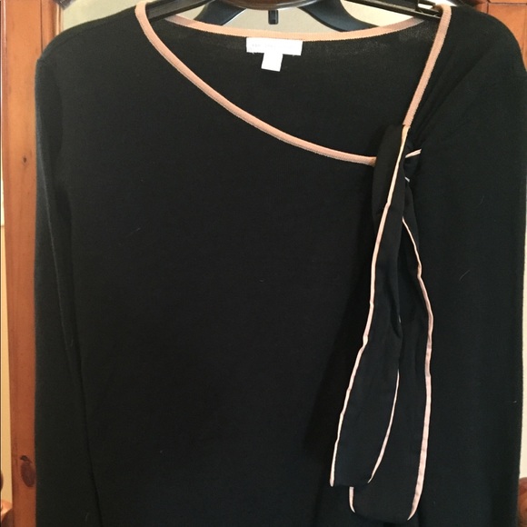 New York & Company Sweaters - Black and peach New York and Co side tie sweater