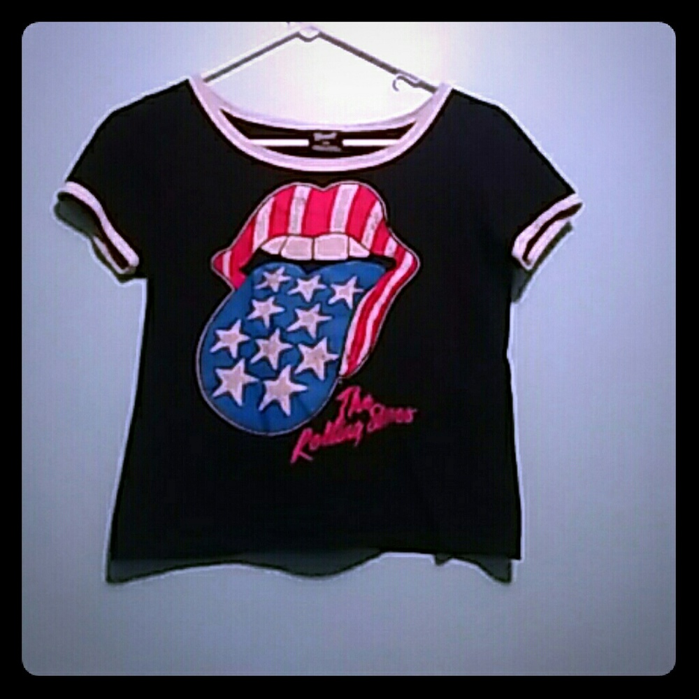 Rolling stones cropped tshirt