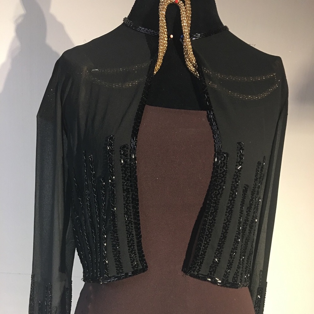 Evening waist long cardigan