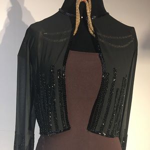 Evening waist long cardigan