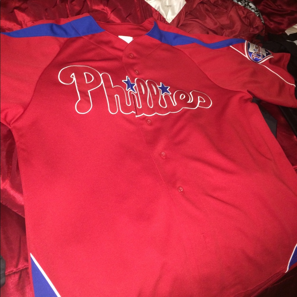 Men's red phillies jersey XL