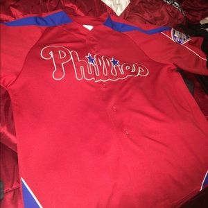 Men's red phillies jersey XL