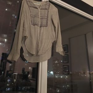 UO kimchi blue button down top in grey