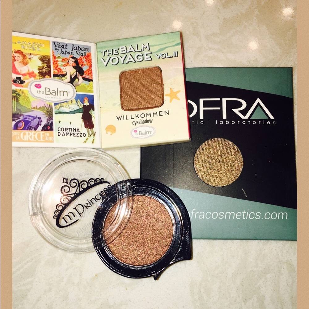 Neutral/Bronze and Gold Eyeshadow Trio