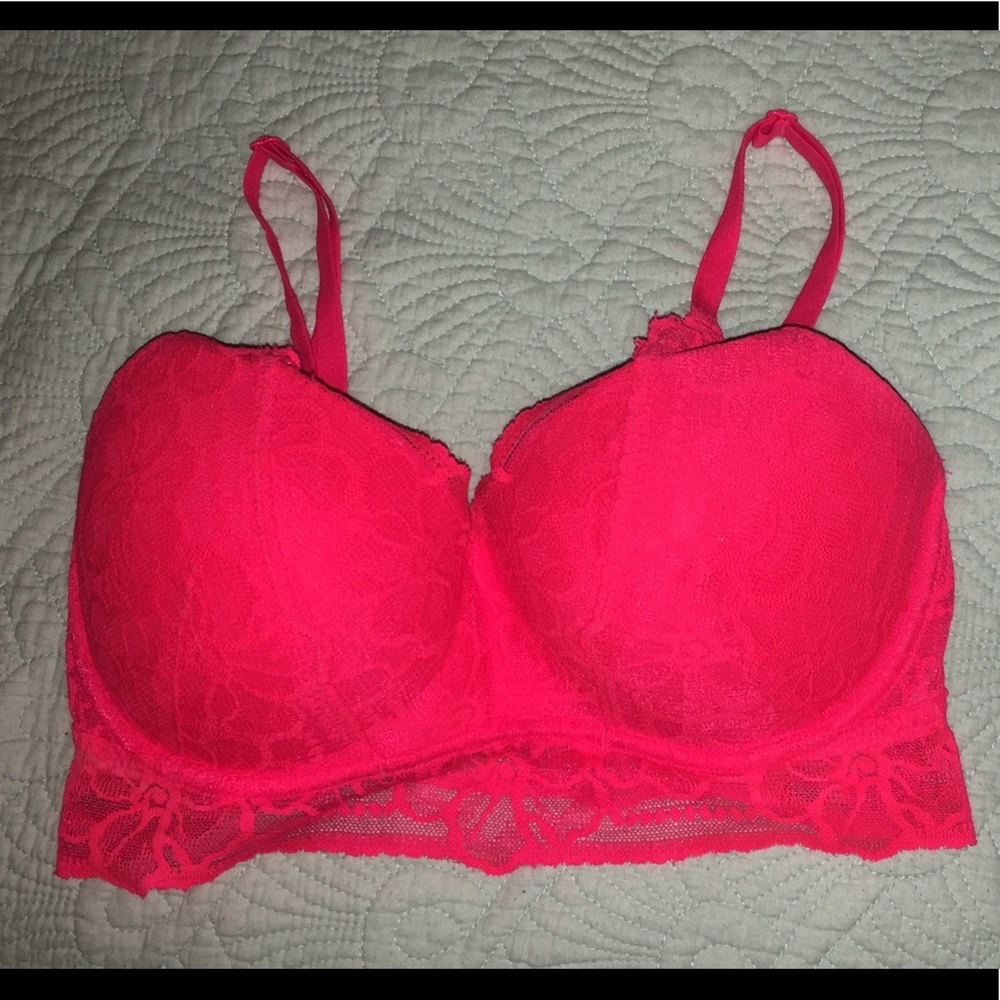 Red lace padded Victoria Secret bralette