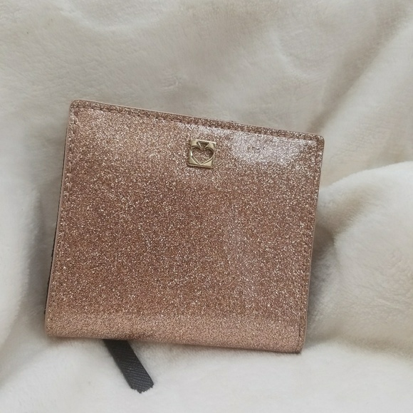 Kate Spade Handbags - Kate Spade 🐞Glitter Bug 🌹Rose🌹 Card Wallet