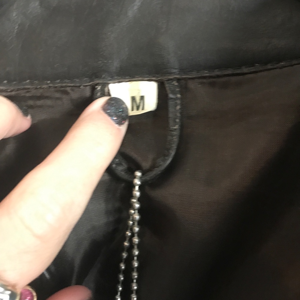 Black and Brown Leather Jacket - Picture 4 of 6