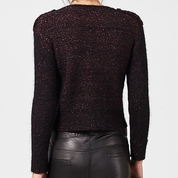 nwot intropia mohair-blend metallic knit cardigan - Picture 3 of 8