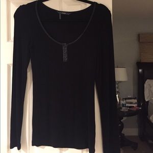 Tart black Henley shirt