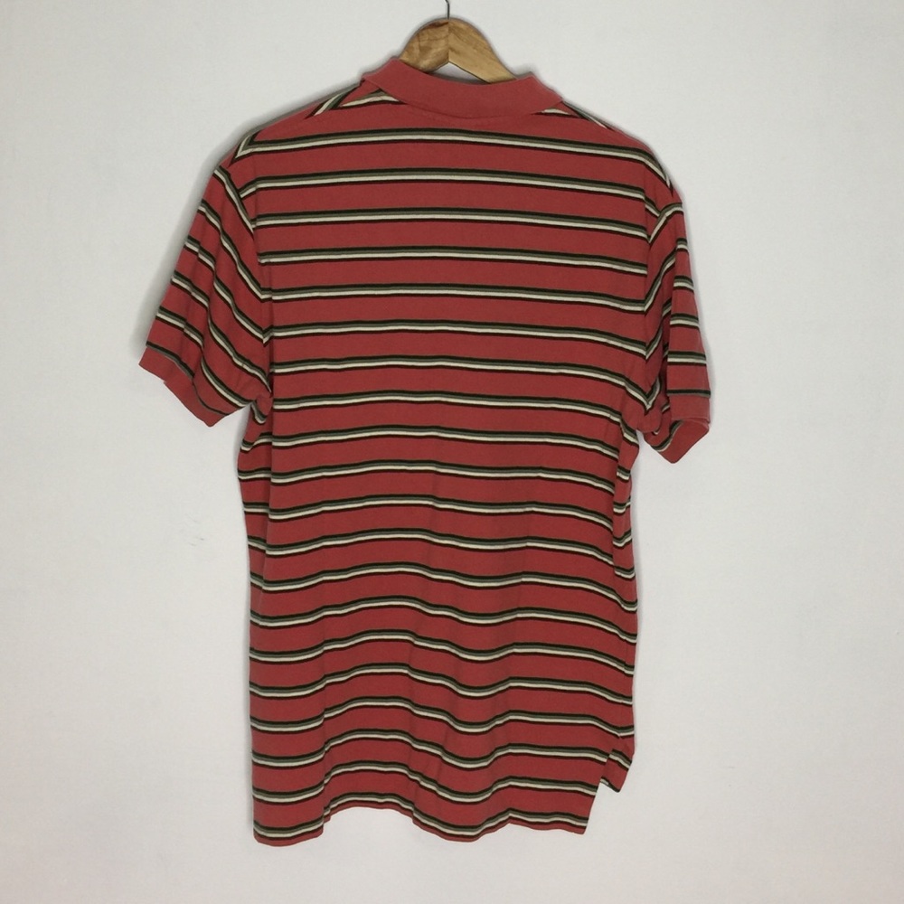 🙋🏼‍♂️POLO 🚨 striped shirt size M orange - Picture 2 of 4