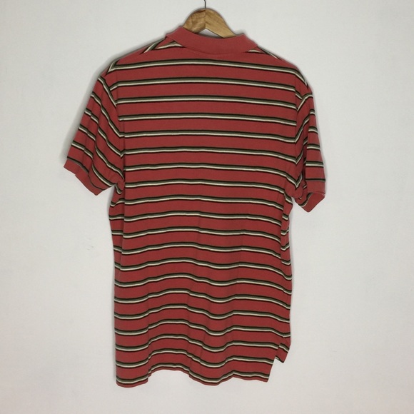 🙋🏼‍♂️POLO 🚨 striped shirt size M orange - Picture 2 of 4