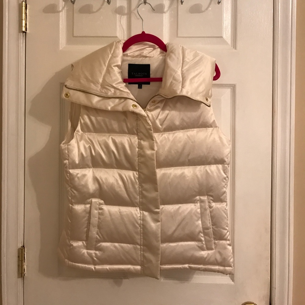 Talbots White Vest