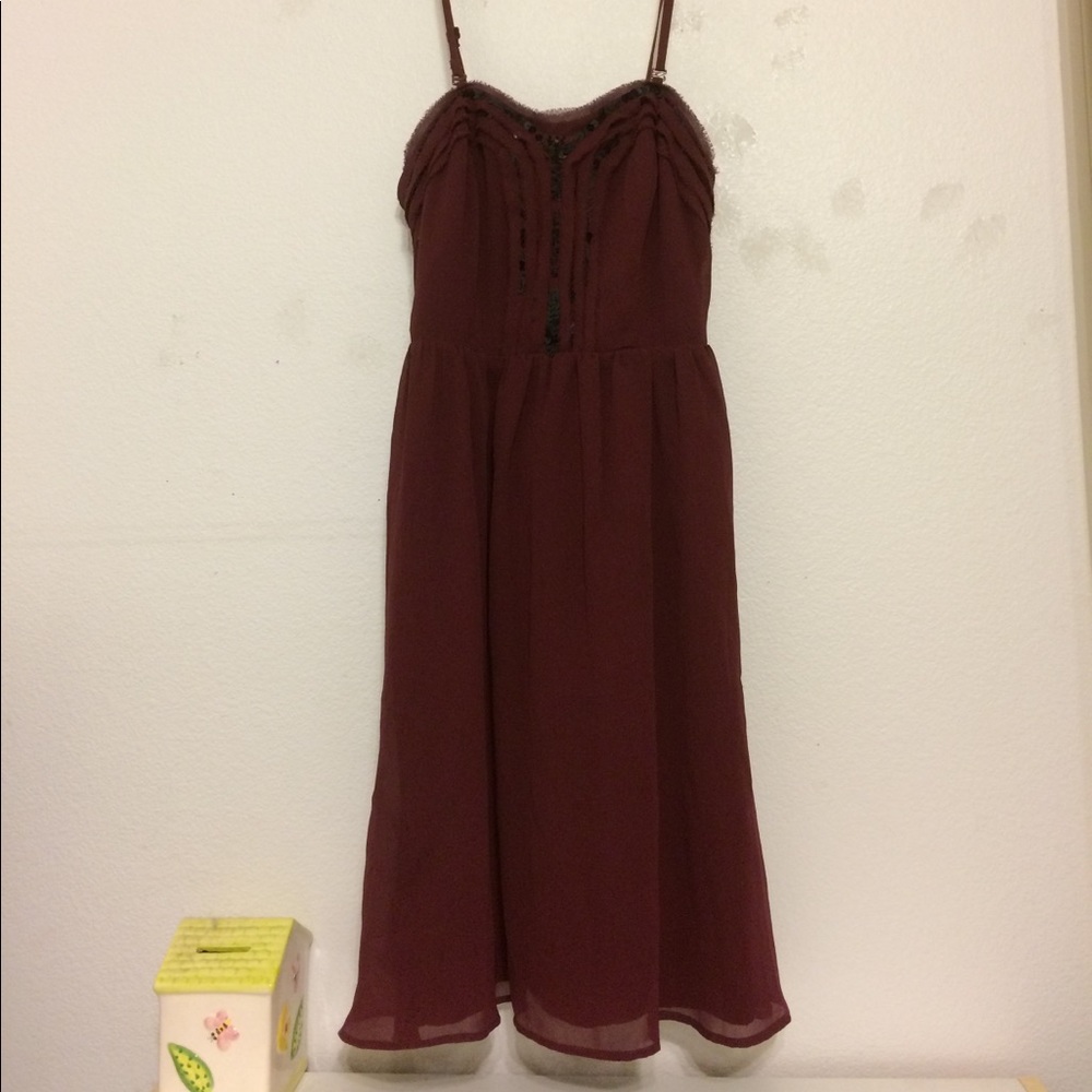 Lauren Conrad Burgundy Dress