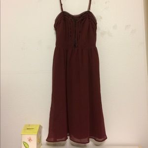 Lauren Conrad Burgundy Dress