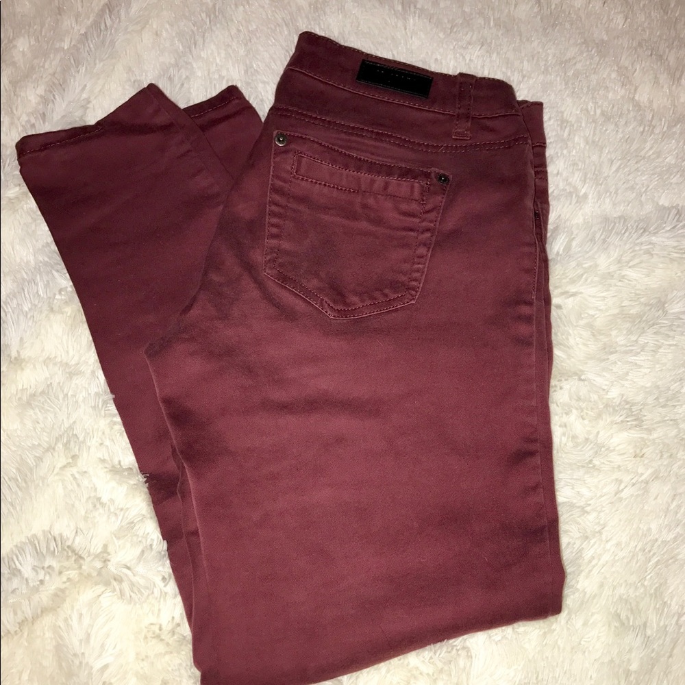 Maroon Skinny Jeans
