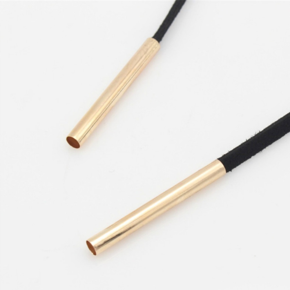 Long Black Suede Wrap Choker Necklace - Picture 2 of 3