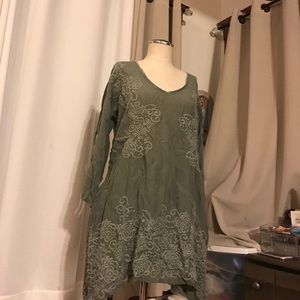 Johnny Was green dress