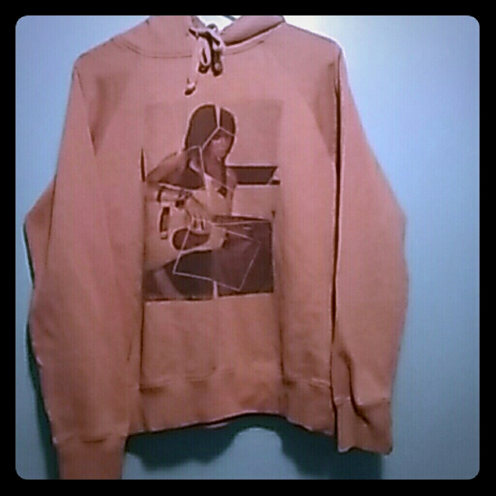 Khaki loose fitting hoodie