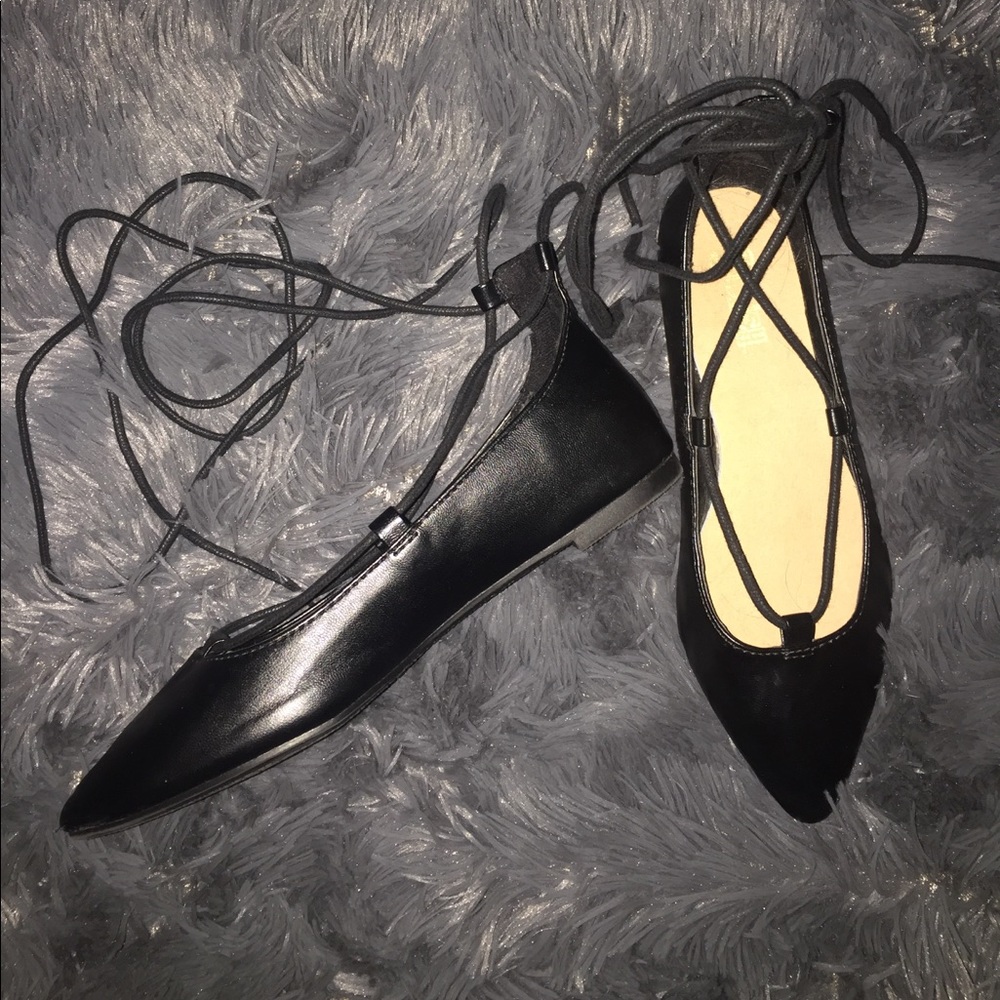 Lace up flats