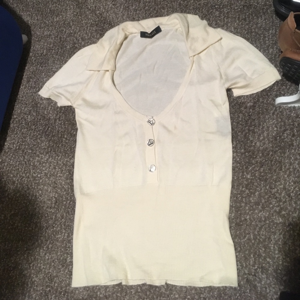 Gianni Versace Cashmere silk blend blouse