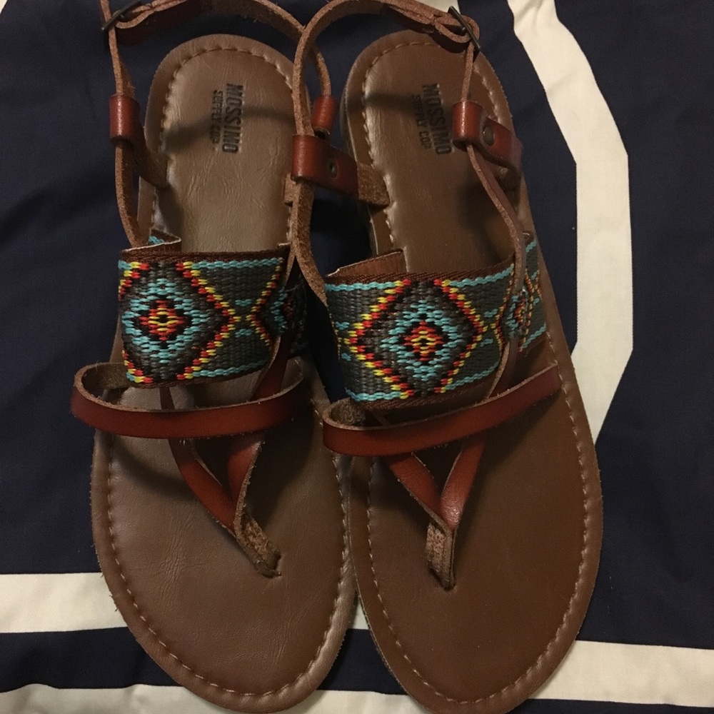 Aztec print sandals