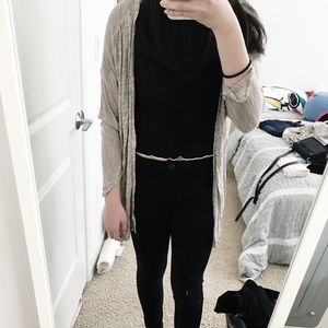 cream cardigan