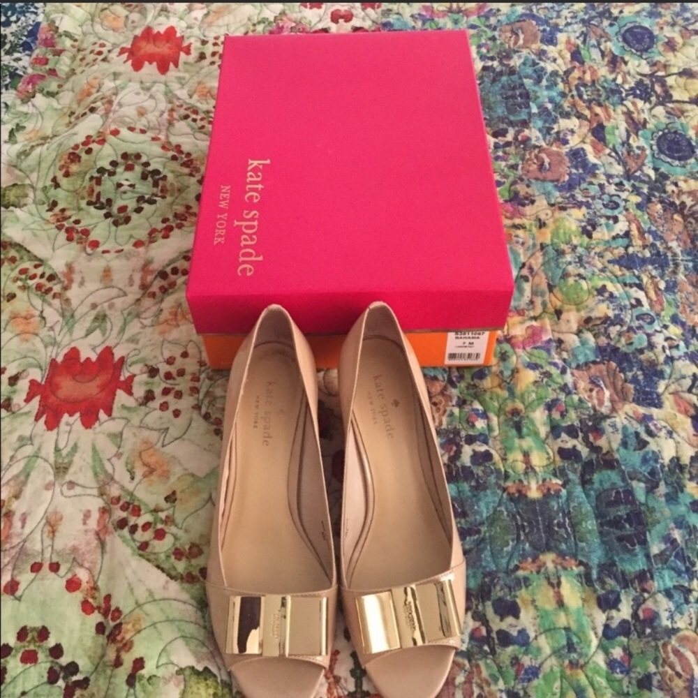 Kate Spade nude wedges