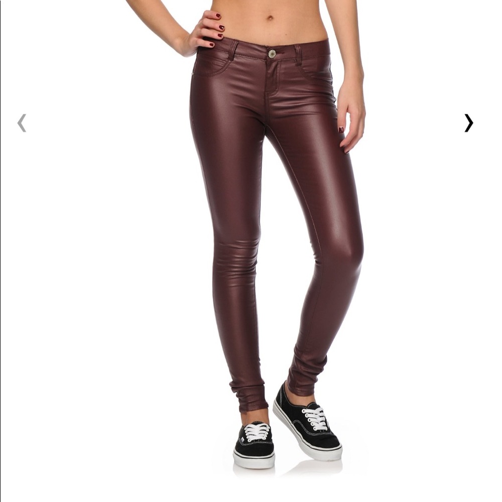 Almost Famous pleather jeggings