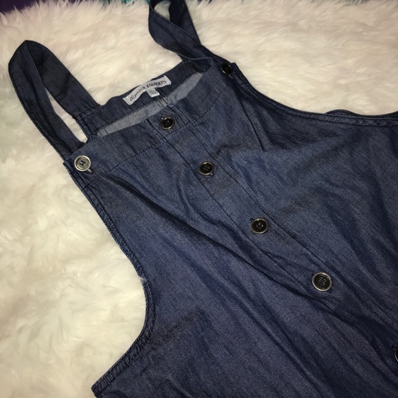 Almost Famous Dresses & Skirts - Overall jumper jean dress
